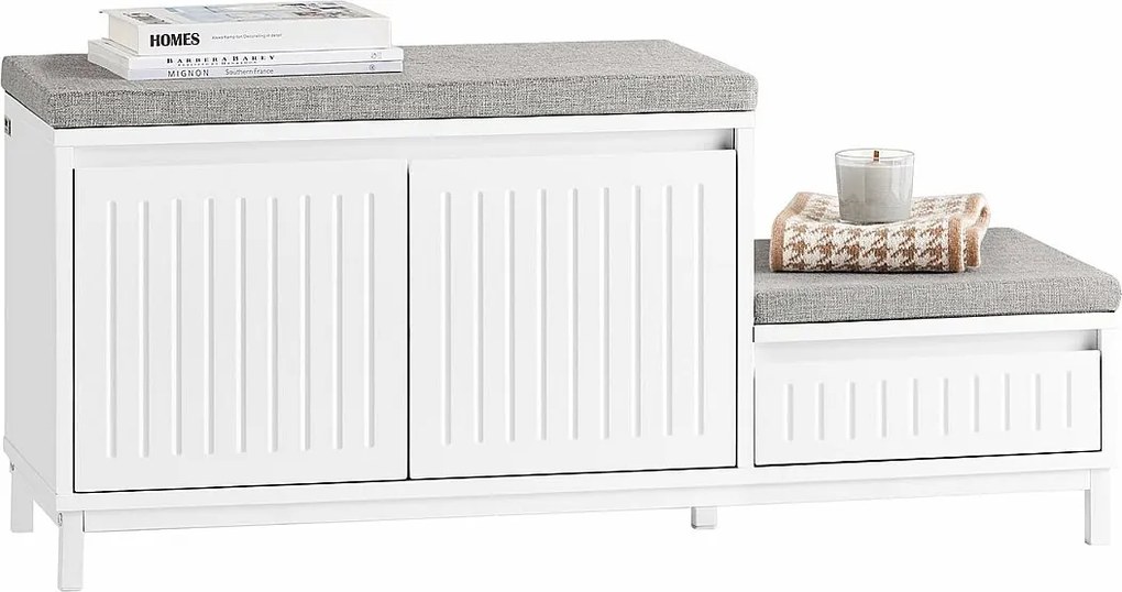 Półka na buty z 2 miejscami i 1 szufladą FSR172-W