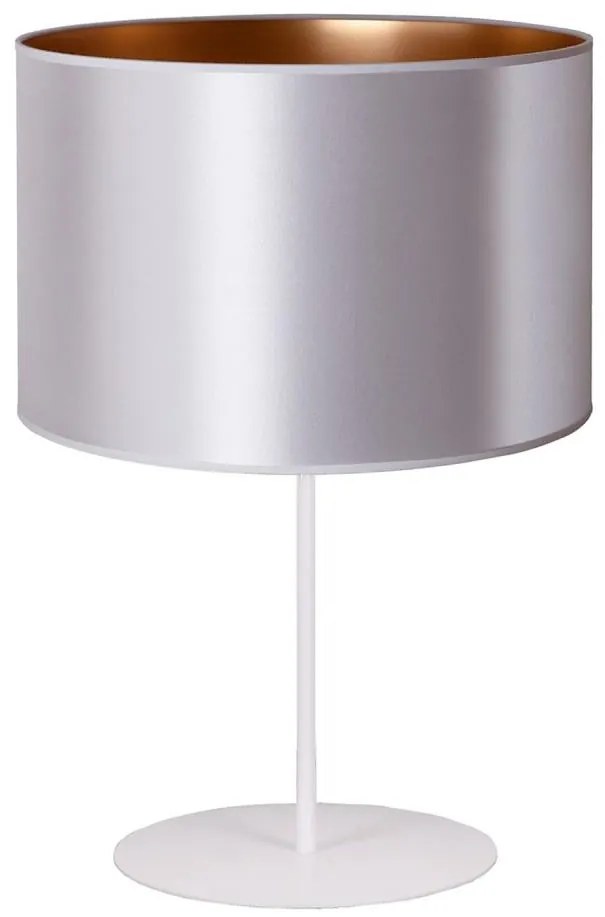 Duolla - Lampa stołowa CANNES 1xE14/15W/230V śr. 20 cm srebrny/miedziany/biały