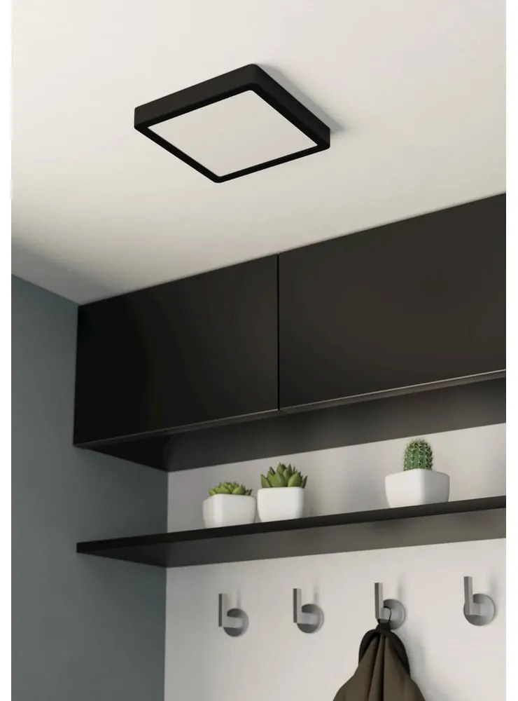 Czarna lampa sufitowa LED 21x21 cm FUEVA 5 – EGLO