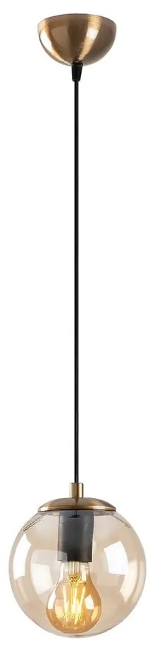 Lampa wisząca w kolorze złota ze szklanym kloszem ø 15 cm Efe – Opviq lights