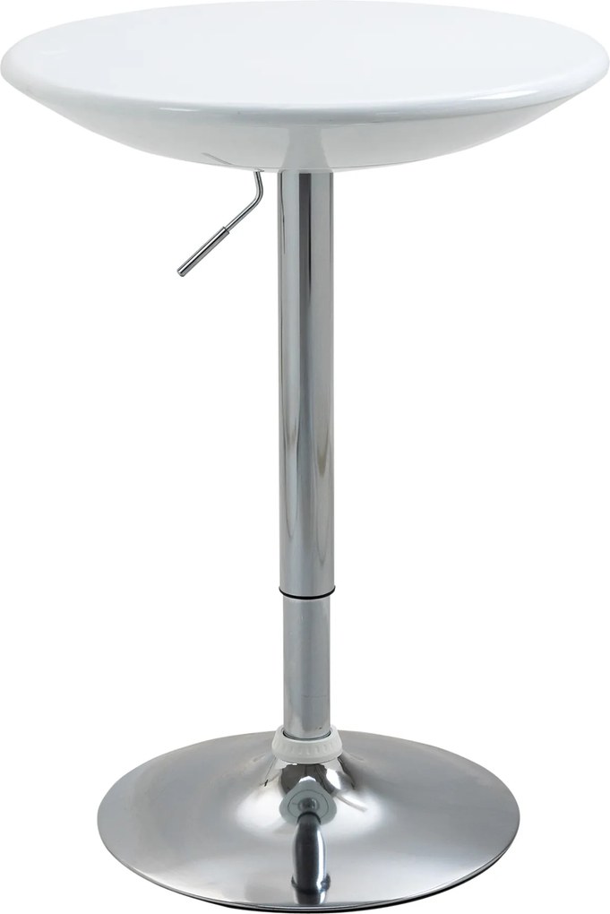 HOMCOM Stół barowy biurko stół kuchenny regulacja wysokości metal ABS biały