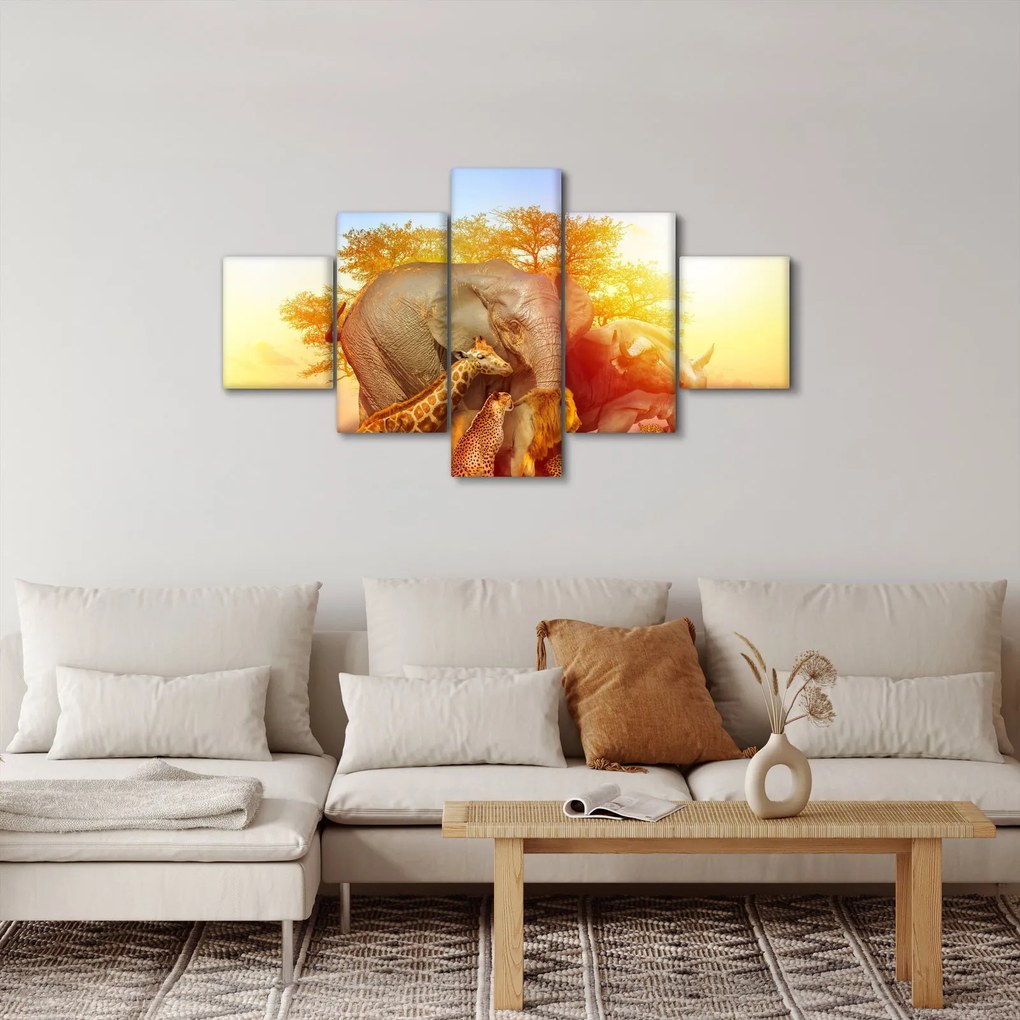 Obraz zwierząt afrykańskich (125x70 cm)