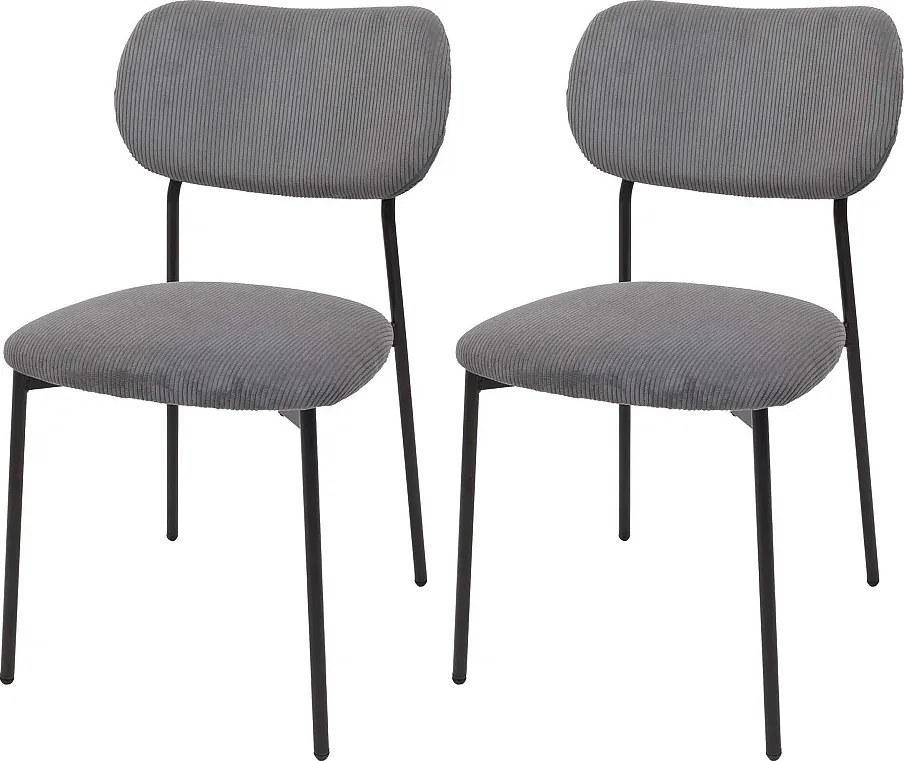 Krzesło do jadalni MCW-O26 (zestaw 2 sztuk),  ciemnoszary