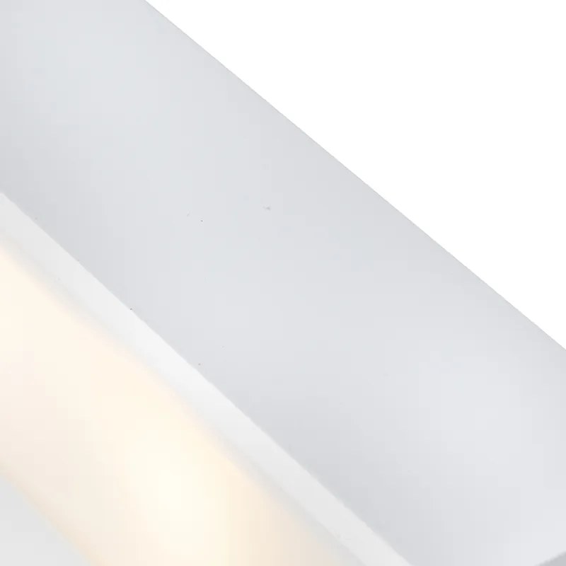 Designerska prostokątna lampa ścienna biała 25 cm - HouxDesignerski Oswietlenie wewnetrzne