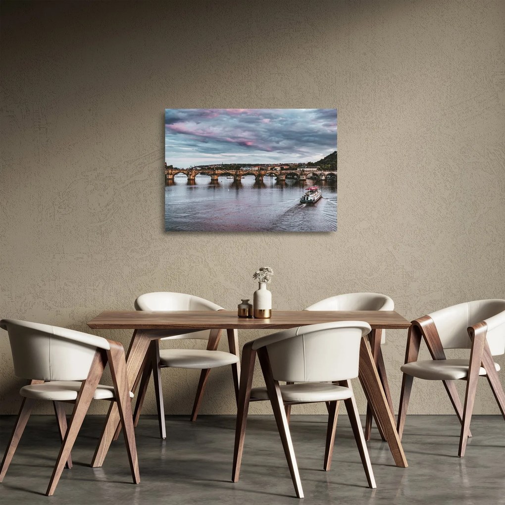 Obraz na szkle - Most Karola (70x50 cm)