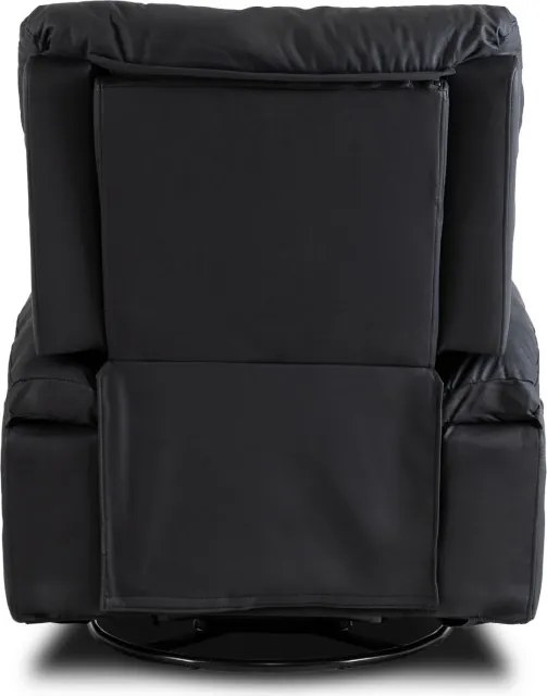 Fotel Masujący BRUCE Rozkładany Czarny Ekoskóra Nowoczesny