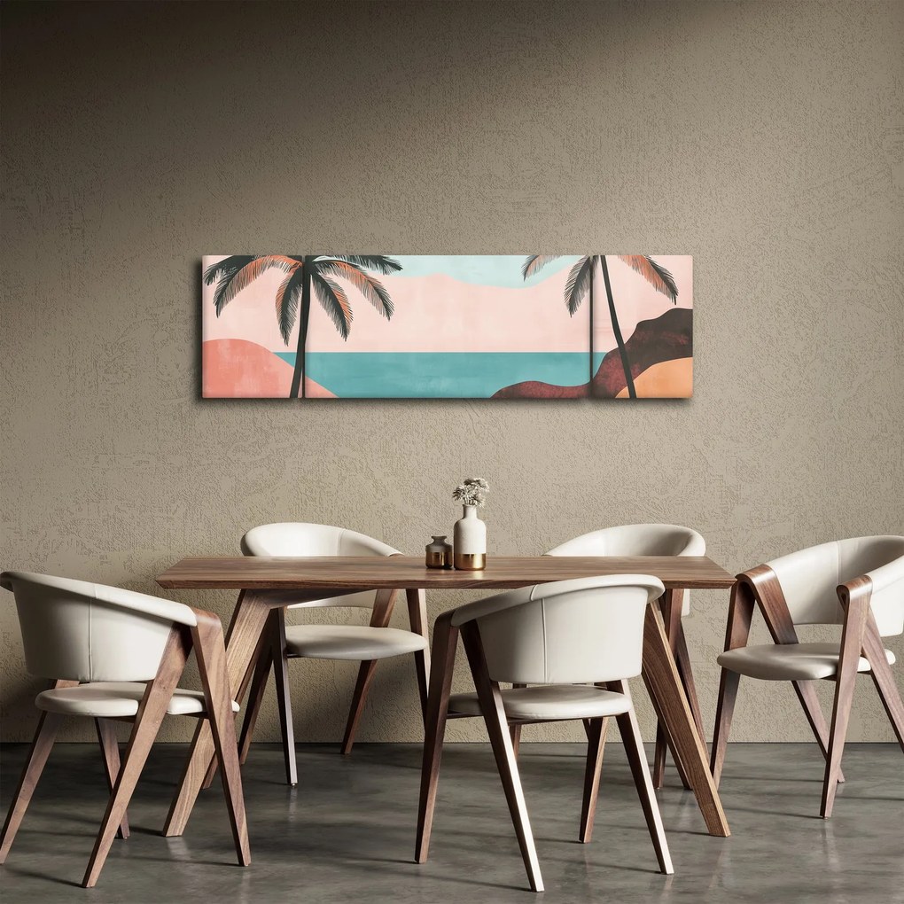 Obraz - Palmy nad morzem (170x50 cm)
