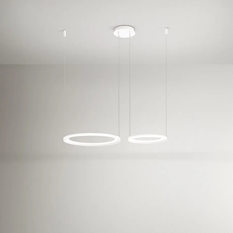Lampa wisząca Perenz EDGE 99W LED Double Pendant, matowa biel
