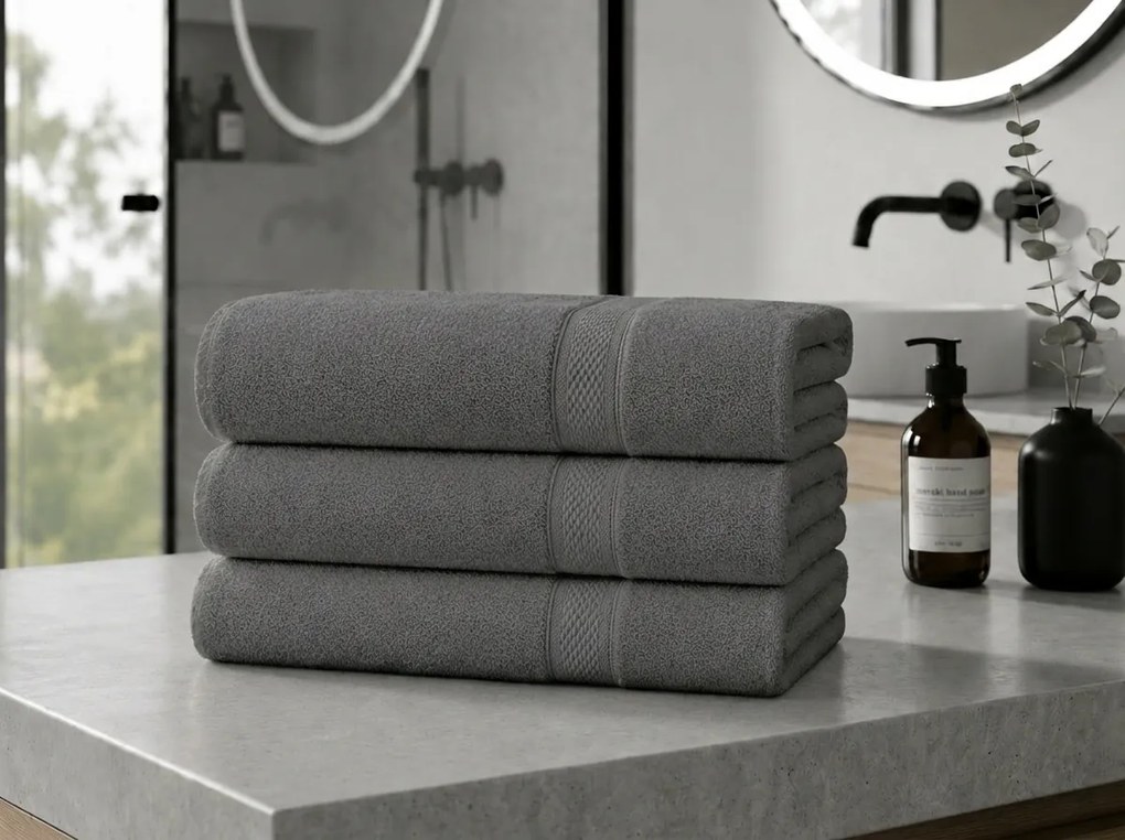 Ręcznik CLARYSSE ELEGANCE 60x110 cm szary, 100% bawełna