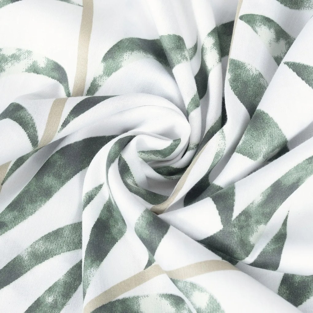 Matex Pościel satynowa Liście tropikalne, 140 x 200 cm, 70 x 90 cm