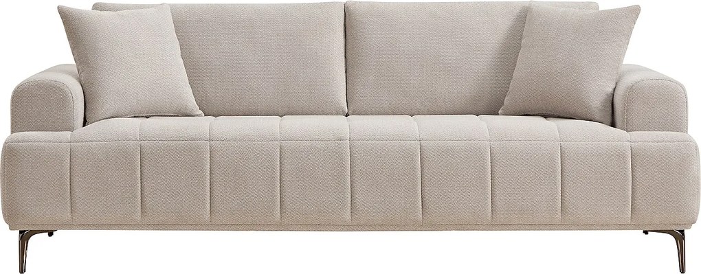 Beżowa melanżowa sofa 3-osobowa DUGLASA