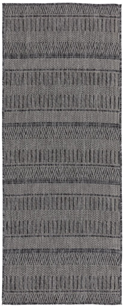 Dywan zewnętrzny Finn Boho ciemny szary 80 cm x 220 cm