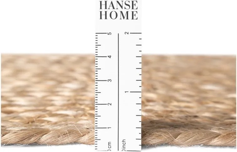 Okrągły ręcznie tkany dwustronny dywan z juty w naturalnym kolorze ø 150 cm Basil – Hanse Home