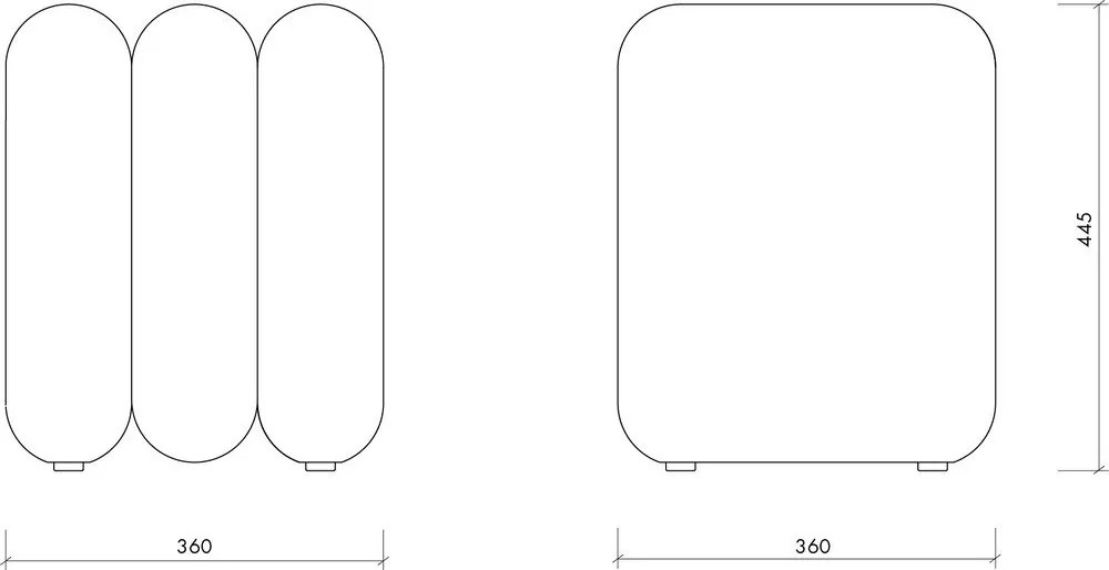 Brązowy puf z materiału bouclé Radd – noo.ma