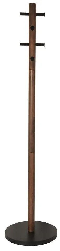 Czarny wieszak z drewna kauczukowego Pillar – Umbra