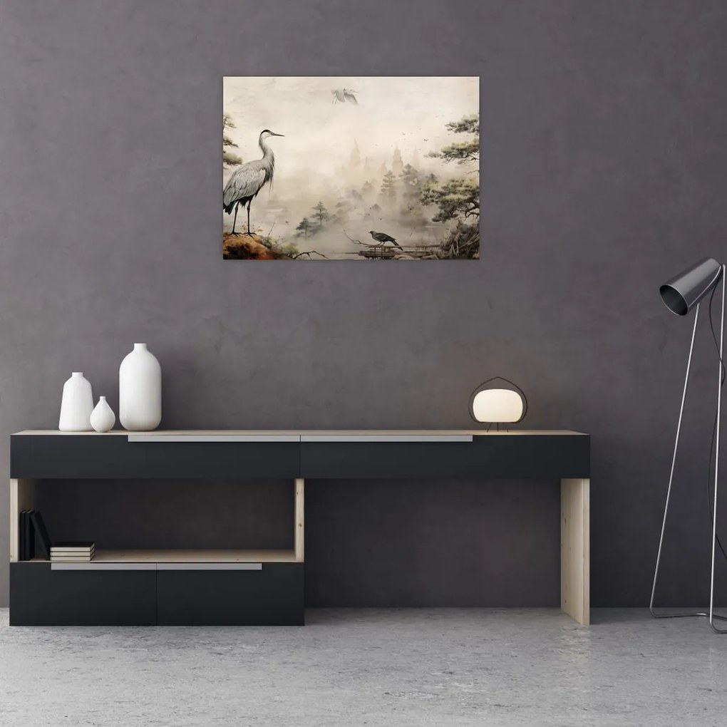 Obraz na szkle - Krajobraz z kreskówki (70x50 cm)