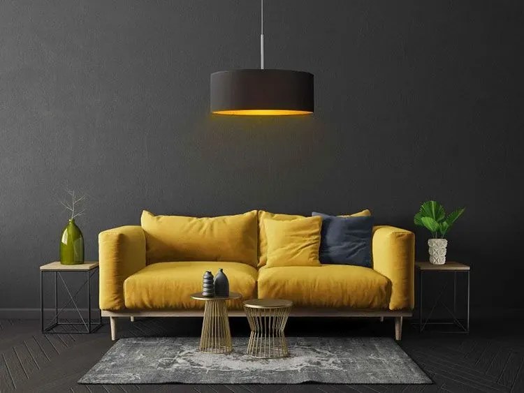 Lampa wisząca z okrągłym abażurem 30 cm - D7-D64