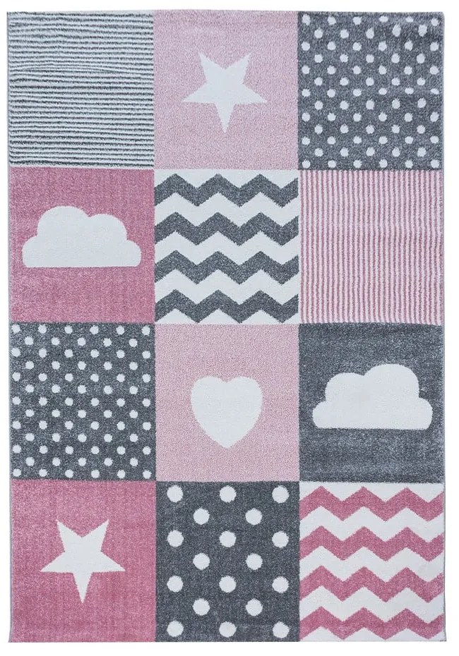 Różowo-szary dywan dziecięcy 160x230 cm Kids – Ayyildiz Carpets