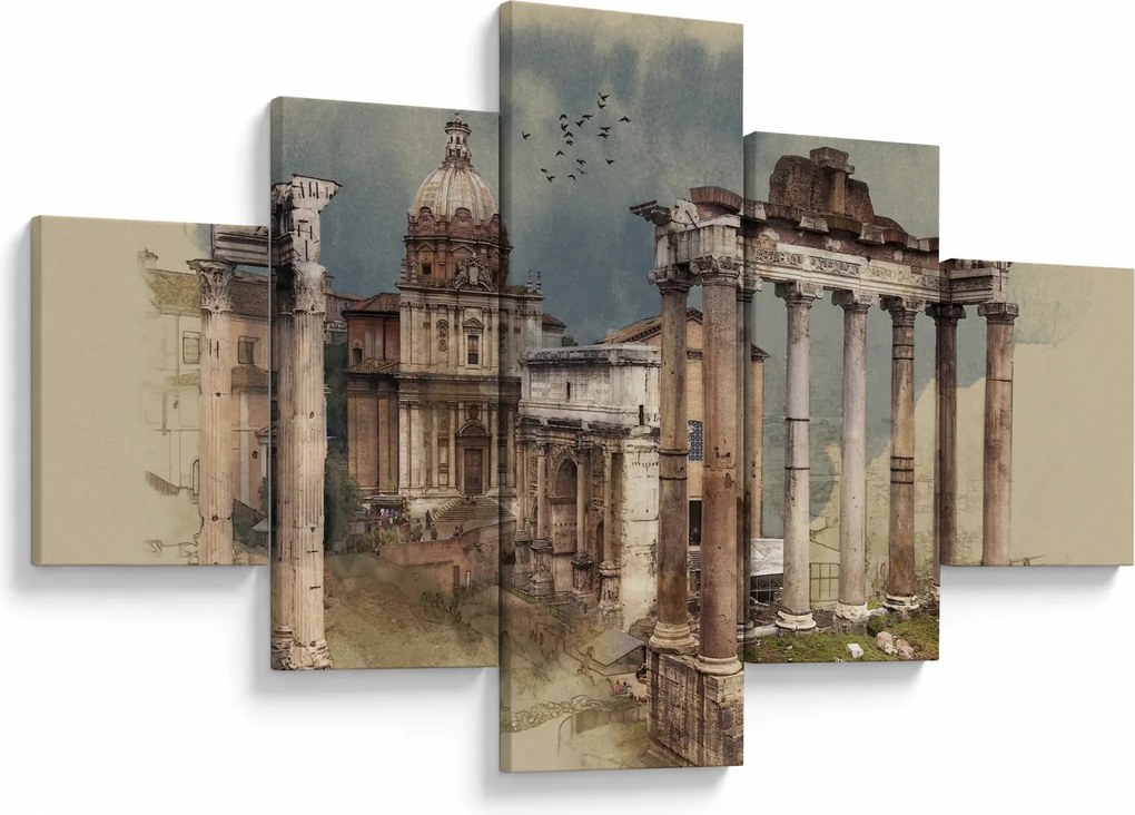 Obraz - Forum Romanum, Rzym, Włochy (125x70 cm)