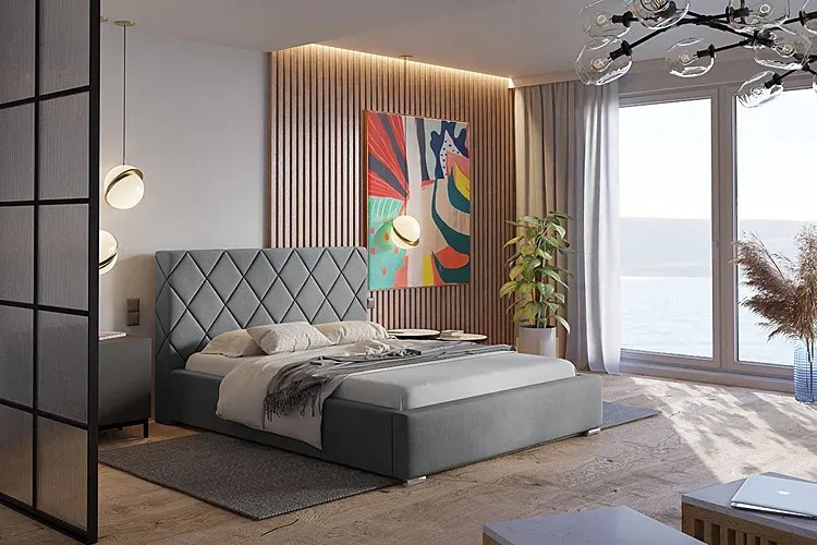 Łóżko tapicerowane 160x200 Kera 4X - 36 kolorów