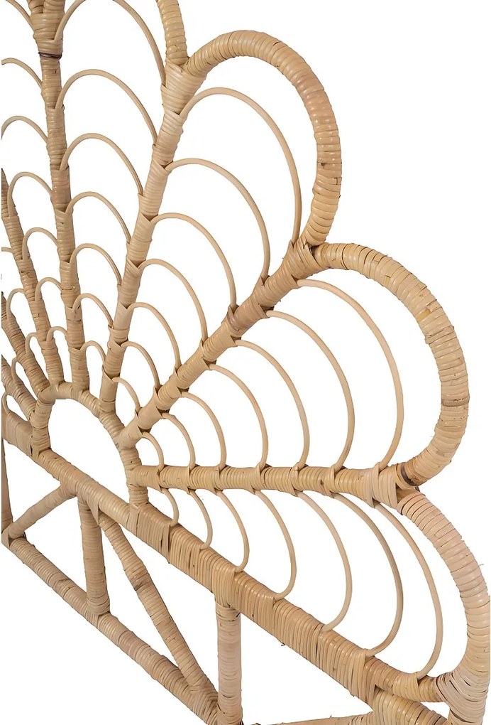 Zagłówek łóżka 140 cm - Rattan - Naturalny - FLOSIA