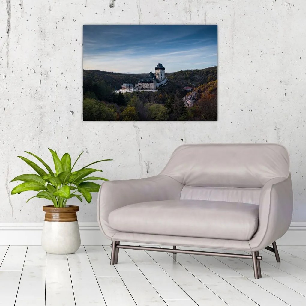 Obraz na szkle - Karlštejn (70x50 cm)