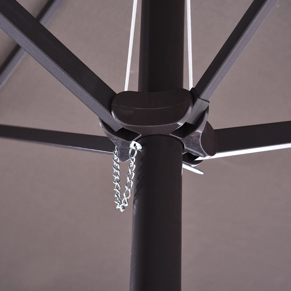 Outsunny parasol ogrodowy podwójny parasol targowy z korbką ręczną 460x270 cm | Aosom PL