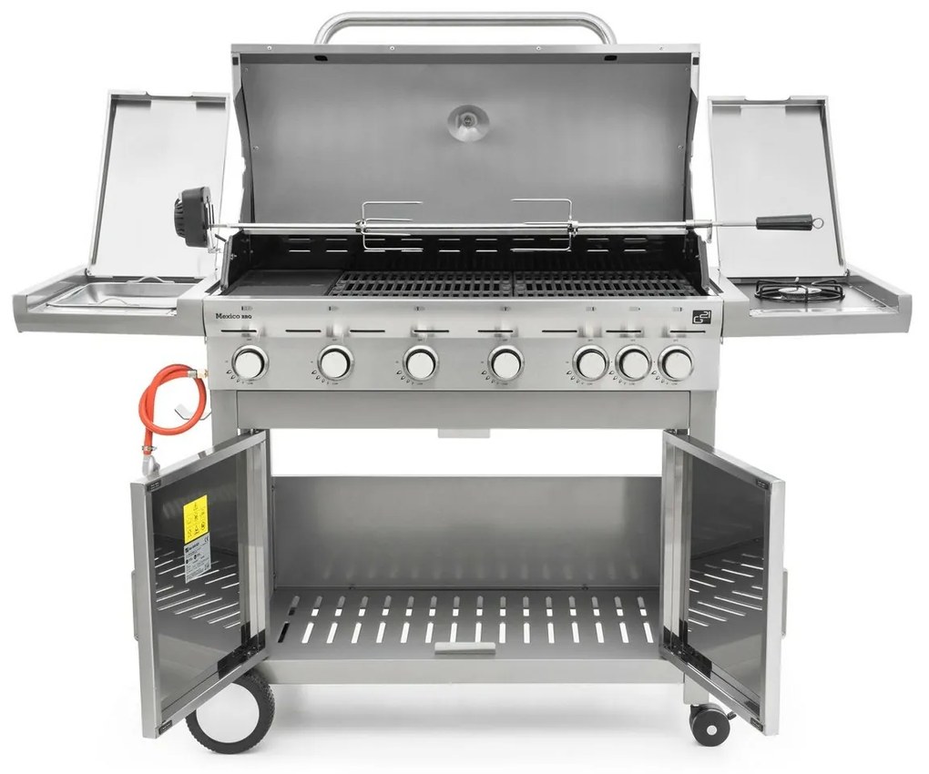 Grill gazowy G21 Mexico BBQ Premium line, 7 palników + gratis reduktor ciśnienia