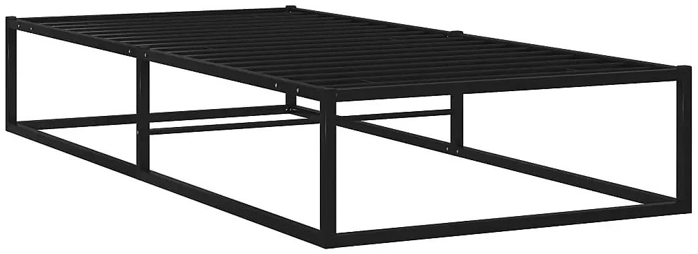 Czarne Metalowe Łózko W Stylu Industrialnym 100X200 Cm D3-A17