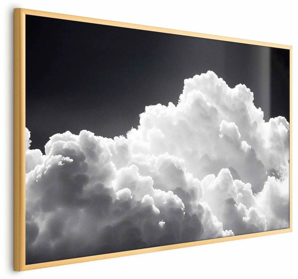 Plakat Gra słonecznego światła 60x40 cm z ramą złotą bez marginesu ARTGEIST B