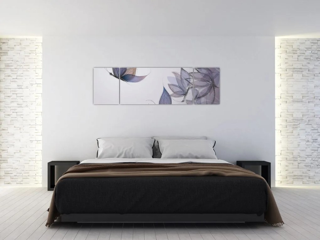 Obraz - Rysowanie motyli (170x50 cm)