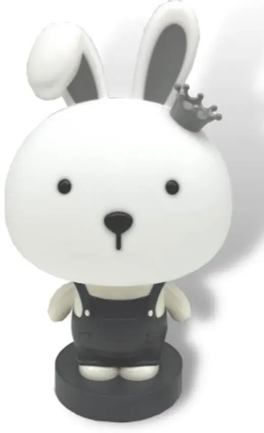 Szara lampka nocna dla dzieci w kształcie króliczka C1-M55