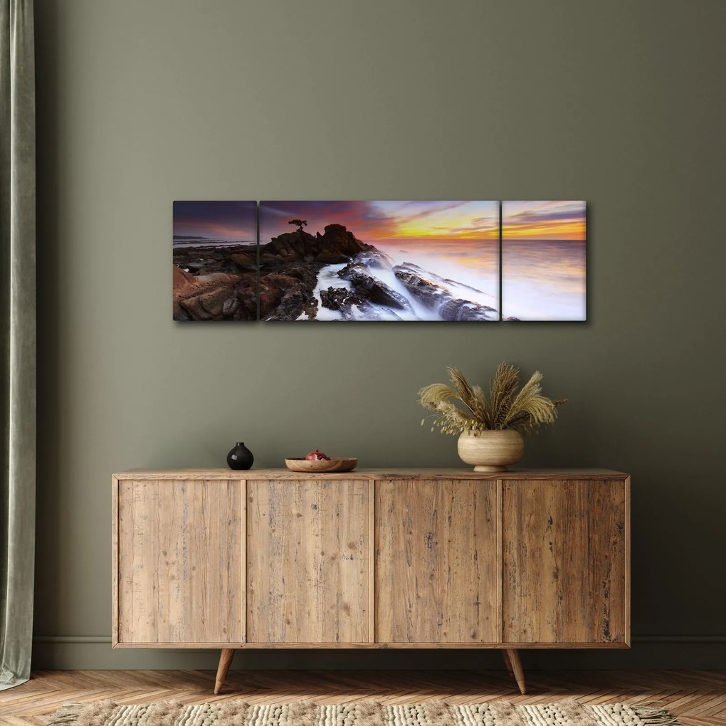 Obraz góry we mgle (170x50 cm)