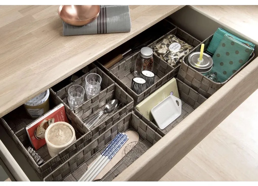 Compactor Organizer do przechowywania do szuflady TEX 19 x 14 x 13 cm, szary