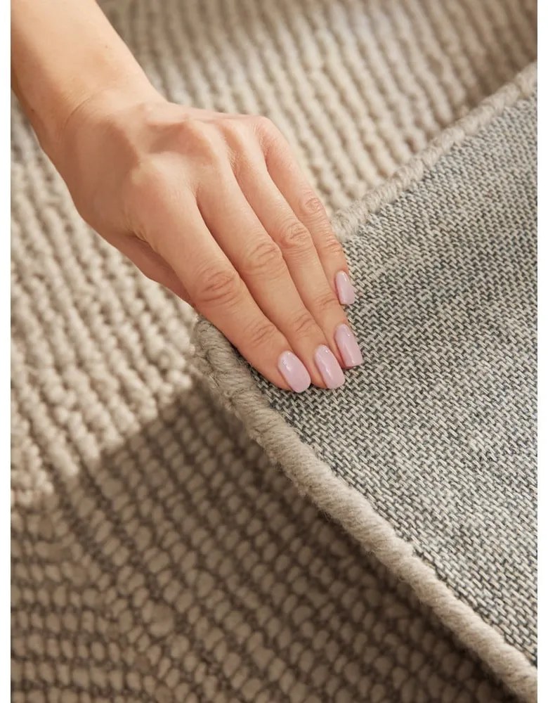 Beżowy wełniany dywan tkany ręcznie 160x230 cm Calmio – Hanse Home