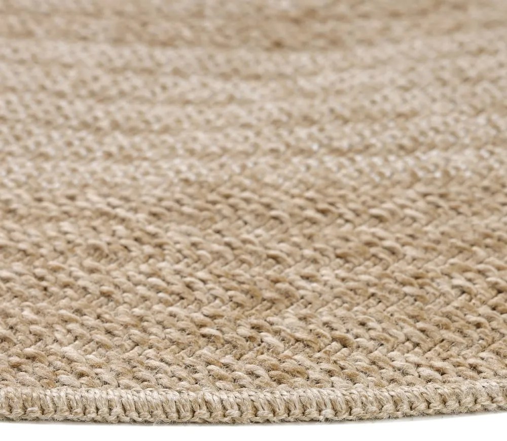 Beżowy okrągły dywan odpowiedni na zewnątrz ø 80 cm Comilla – Ayyildiz Carpets