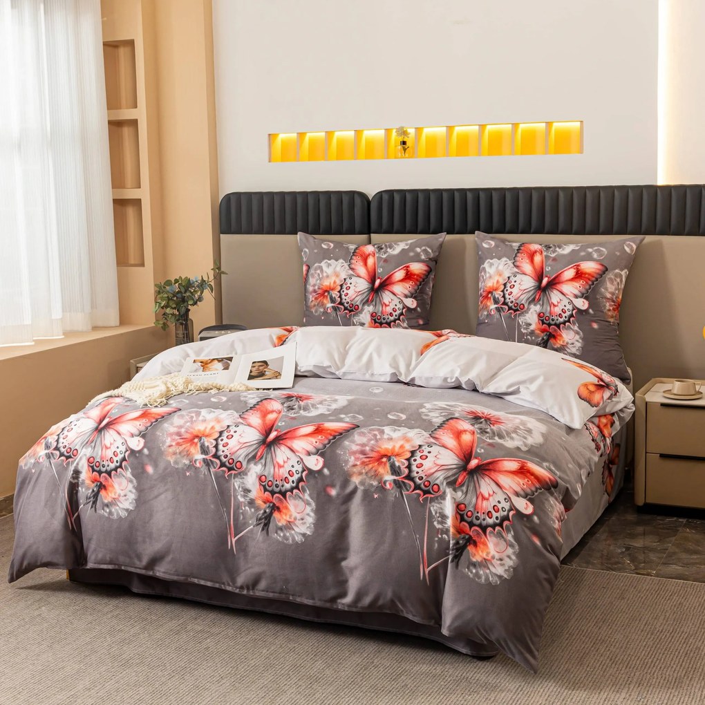 PrzytulneMieszkanie.pl PrzytulneMieszkanie.pl Pościel z mikrofibry FLARISSE szara Rozmiar pościeli: 70 x 80 cm | 140 x 200 cm