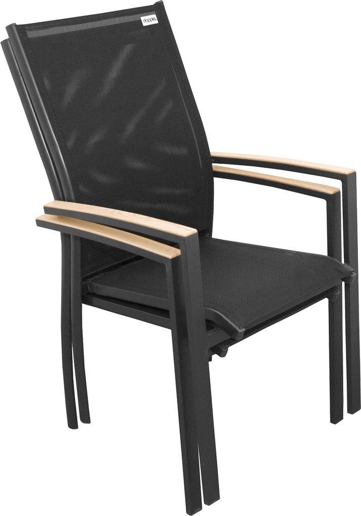 Doppler EXPERT WOOD ogrodowy zestaw wypoczynkowy 6+2+1 antracyt