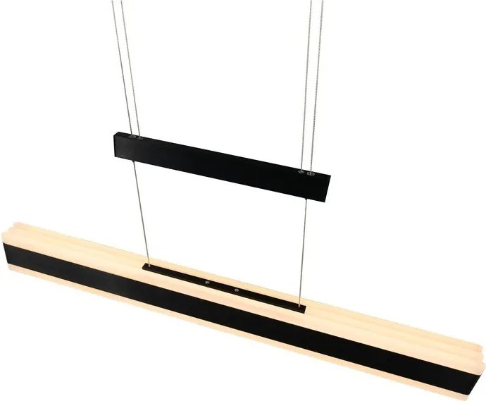 Lampa wisząca LED w kolorze matowej czerni z metalowym kloszem Arcola – Trio