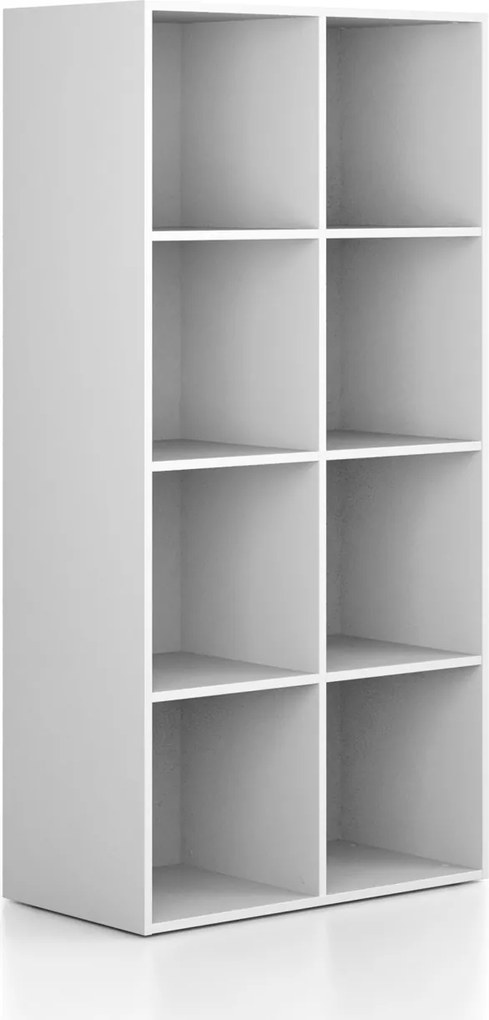 Regał FRAME, dolny, 2 kolumny, 1735 x 872 x 450 mm, biały