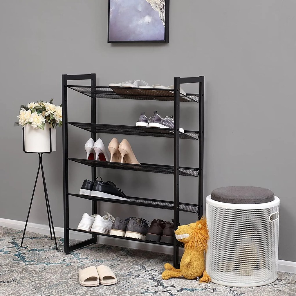 Metalowy regał na buty Belfort 5 półek