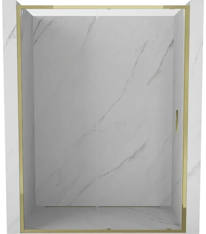Mexen Exo drzwi prysznicowe rozsuwane 135 cm, transparent, złote - 8151-135-000-50-00