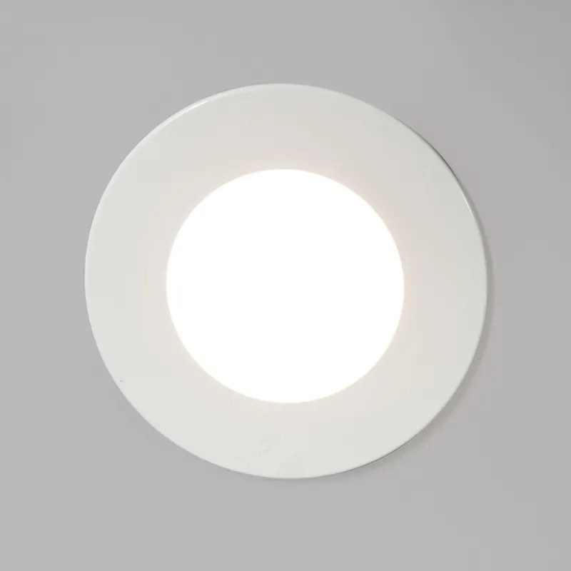 Zewnetrzna Zestaw 3 okrągłych wpuszczanych reflektorów łazienkowych LED 5W biały wodoodporny - Blanca Nowoczesny Oswietlenie zewnetrzne