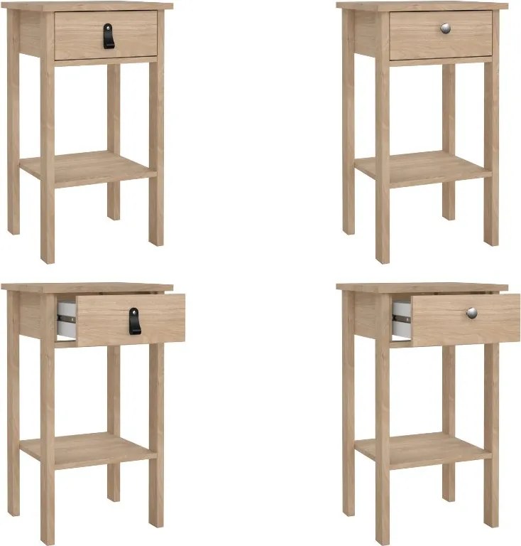 Stolik nocny z półką i szufladą Madrid, jackson hickory