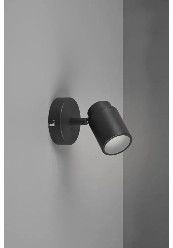 Metalowa lampa punktowa w kolorze matowej czerni 10x9 cm Angelo – Trio