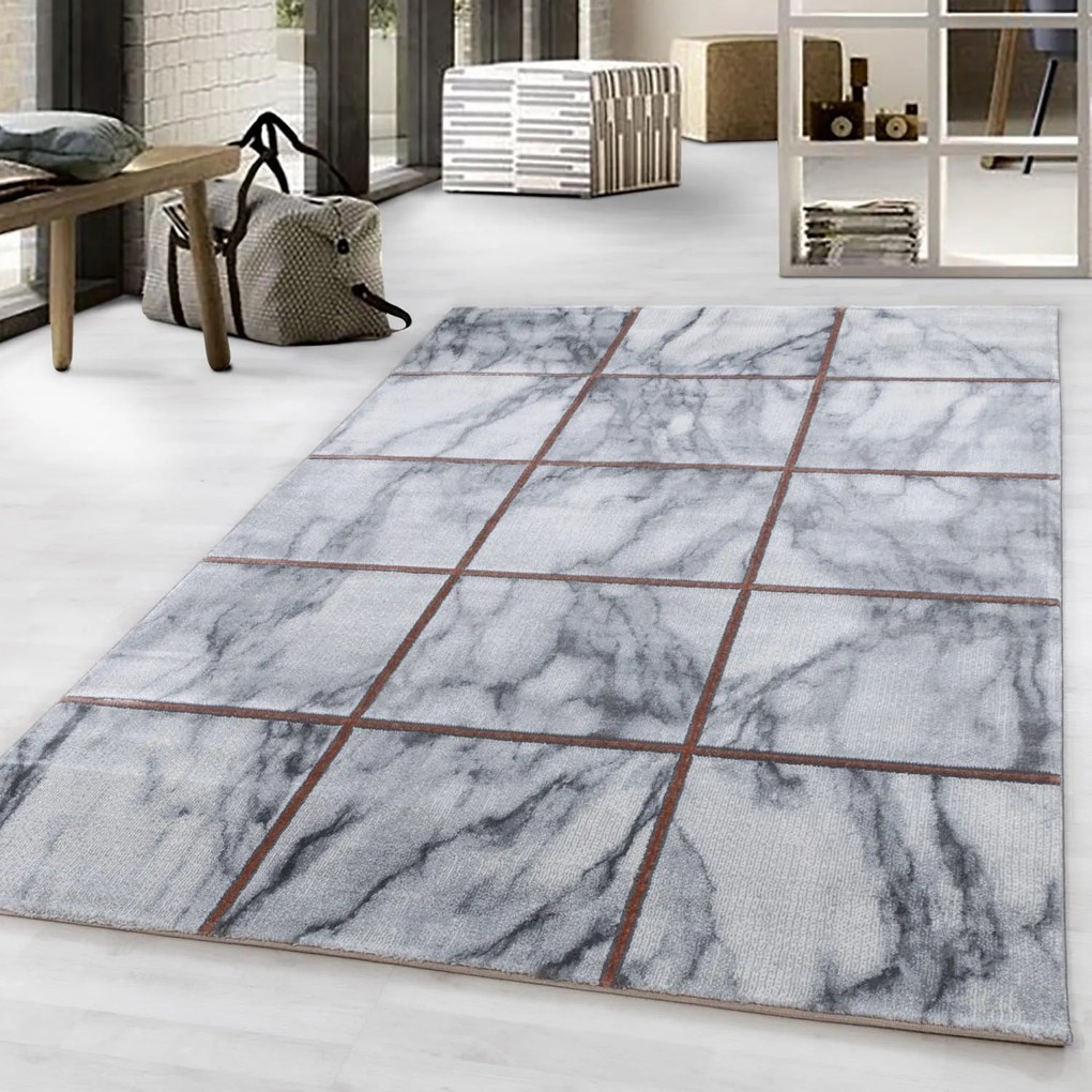 Dywan ekskluzywny Naxos marmur szaro-brązowy 200 cm x 290 cm