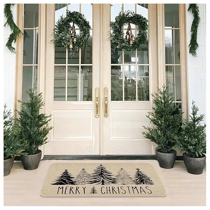 Świąteczna wycieraczka BLACK FOREST 60x90 cm, beżowa