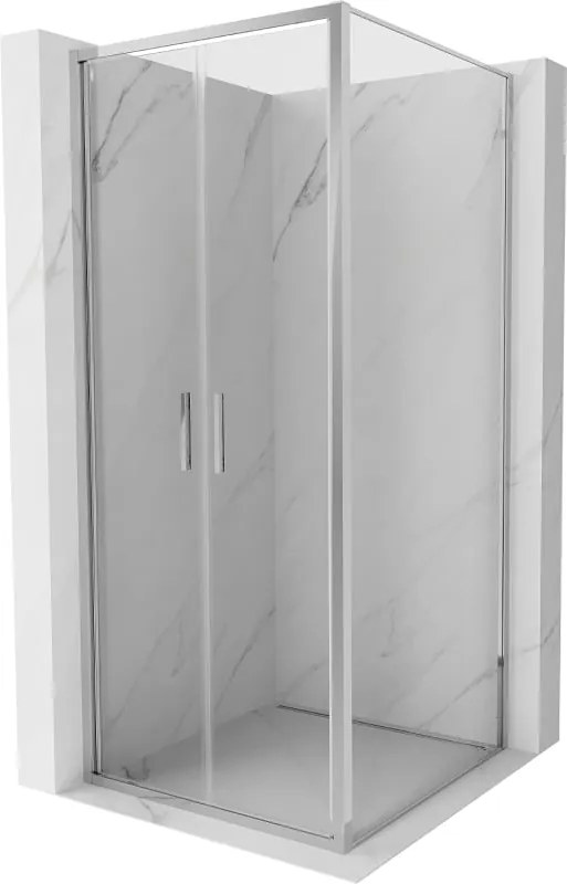 Mexen Exo-B Duo kabina prysznicowa uchylna 80 x 80 cm, transparent, chrom - 814-080-080-01-00