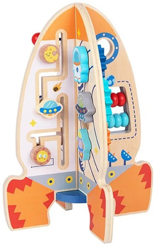 Tooky toy duża drewniana zabawka edukacyjna wielofunkcyjna rakieta