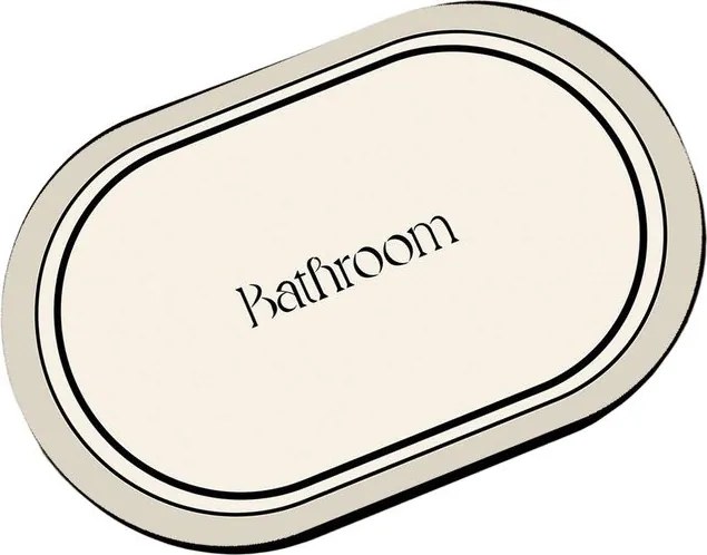 Kremowy dywanik łazienkowy 60x100 cm Farbelle – Foutastic